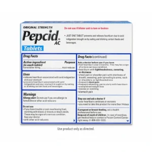 Original Strength PEPCID AC® Tablets with Famotidine